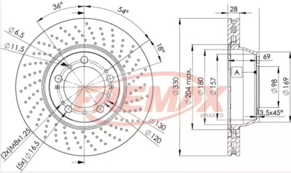 Тормозной диск FREMAX BD-3351