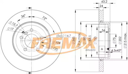 Тормозной диск FREMAX BD-3403