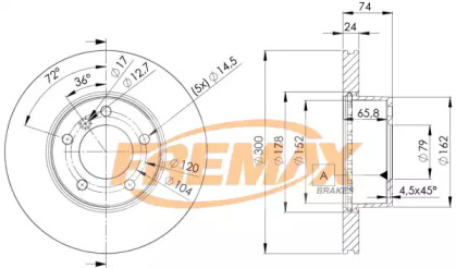 Тормозной диск FREMAX BD-3405