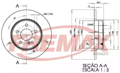 Тормозной диск FREMAX BD-3412