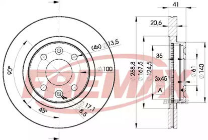 Тормозной диск FREMAX BD-3550