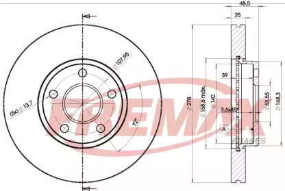 Тормозной диск FREMAX BD-3963