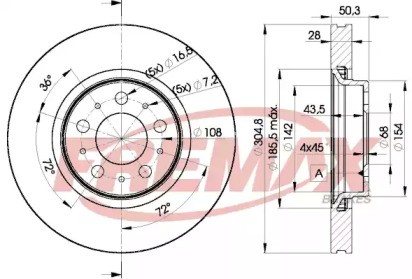 Тормозной диск FREMAX BD-4045