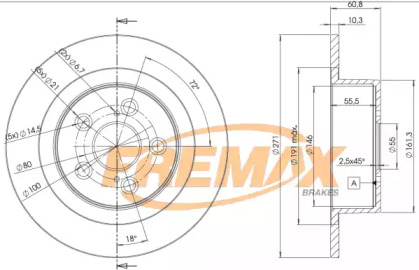 Тормозной диск FREMAX BD-4243