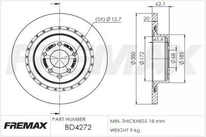 Тормозной диск FREMAX BD-4272