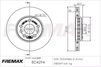 Тормозной диск FREMAX BD-4294