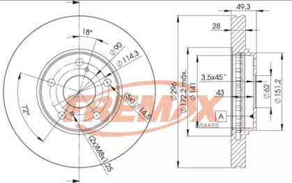 Тормозной диск FREMAX BD-4401