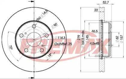 Тормозной диск FREMAX BD-4407