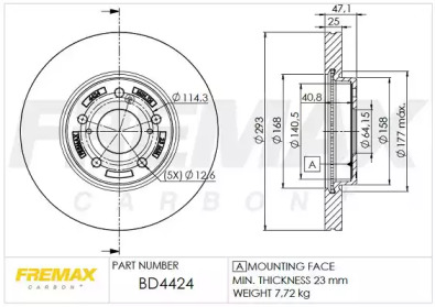 Тормозной диск FREMAX BD-4424