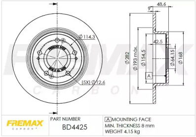 Тормозной диск FREMAX BD-4425