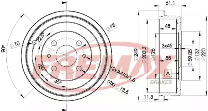 Тормозный барабан FREMAX BD-4593