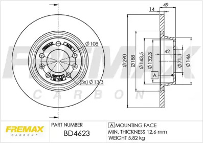 Тормозной диск FREMAX BD-4623