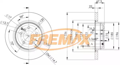 Тормозной диск FREMAX BD-4655