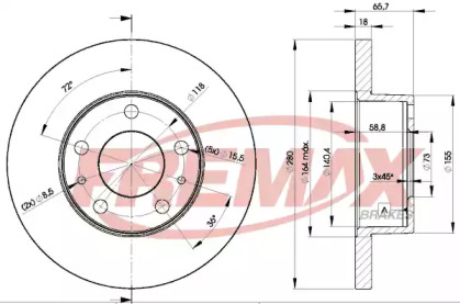 Тормозной диск FREMAX BD-4680