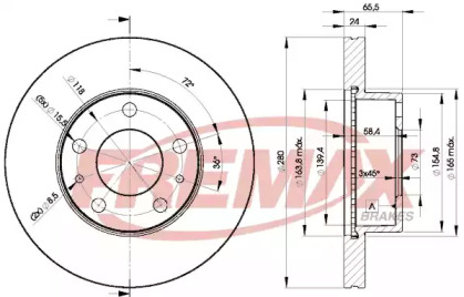 Тормозной диск FREMAX BD-4681