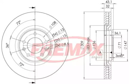 Тормозной диск FREMAX BD-4687