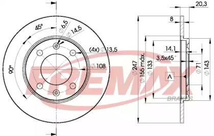 Тормозной диск FREMAX BD-4699