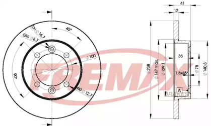 Тормозной диск FREMAX BD-4706