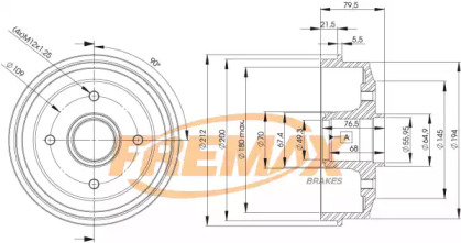 Тормозный барабан FREMAX BD-4727