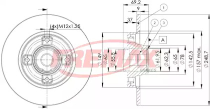 Тормозной диск FREMAX BD-4745