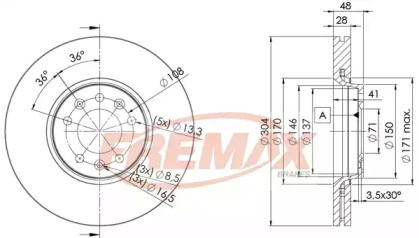 Тормозной диск FREMAX BD-4755