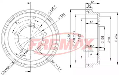 Тормозный барабан FREMAX BD-4804