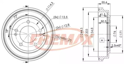 Тормозный барабан FREMAX BD-5174