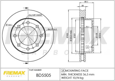 Тормозной диск FREMAX BD-5505