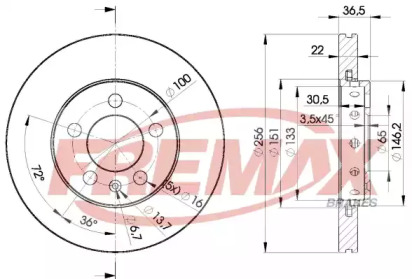 Тормозной диск FREMAX BD-5602