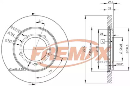 Тормозной диск FREMAX BD-6010