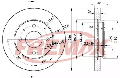 Тормозной диск FREMAX BD-6080