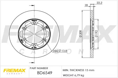 Тормозной диск FREMAX BD-6549