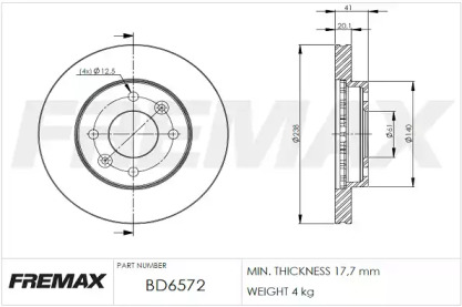 Тормозной диск FREMAX BD-6572