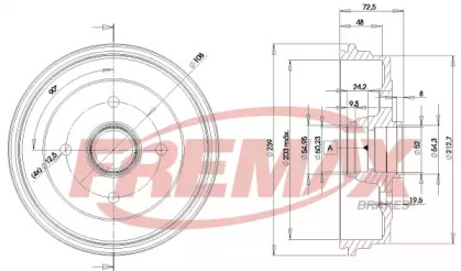 Тормозный барабан FREMAX BD-6627