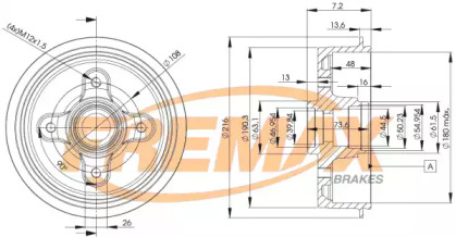 Тормозный барабан FREMAX BD-6628