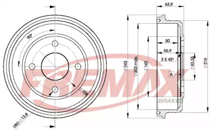 Тормозный барабан FREMAX BD-6632