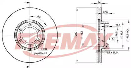 Тормозной диск FREMAX BD-6847