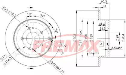 Тормозной диск FREMAX BD-7032