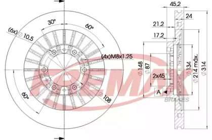 Тормозной диск FREMAX BD-7043