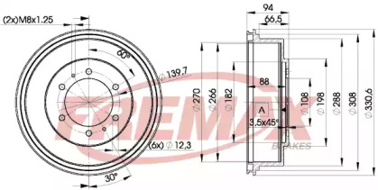 Тормозный барабан FREMAX BD-7044