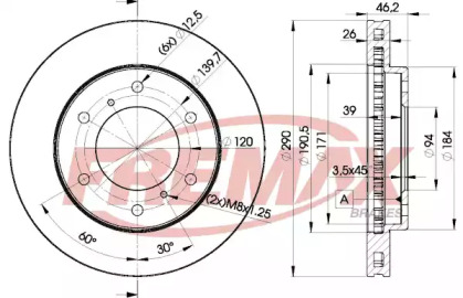 Тормозной диск FREMAX BD-7116