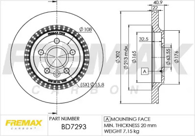 Тормозной диск FREMAX BD-7293