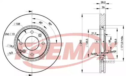 Тормозной диск FREMAX BD-7406