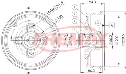 Тормозный барабан FREMAX BD-8001