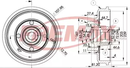 Тормозный барабан FREMAX BD-8009