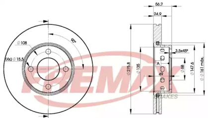 Тормозной диск FREMAX BD-8012