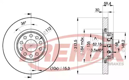 Тормозной диск FREMAX BD-8015