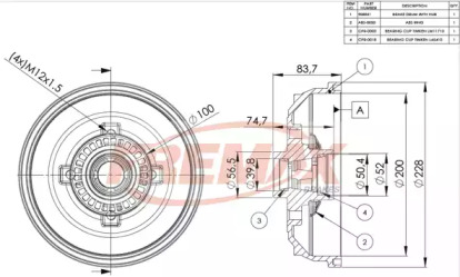 Тормозный барабан FREMAX BD-8051