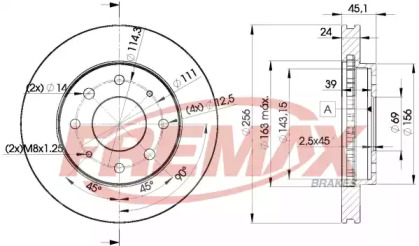 Тормозной диск FREMAX BD-8107