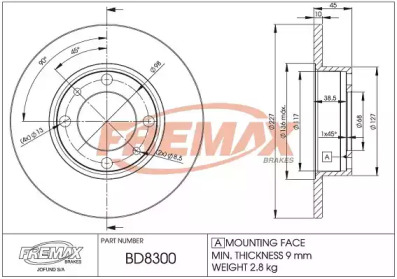 Тормозной диск FREMAX BD-8300